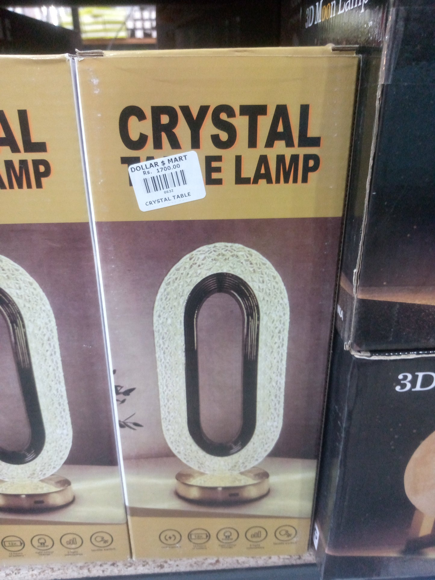 CRYSTAL TABLE LAMP GOLDEN