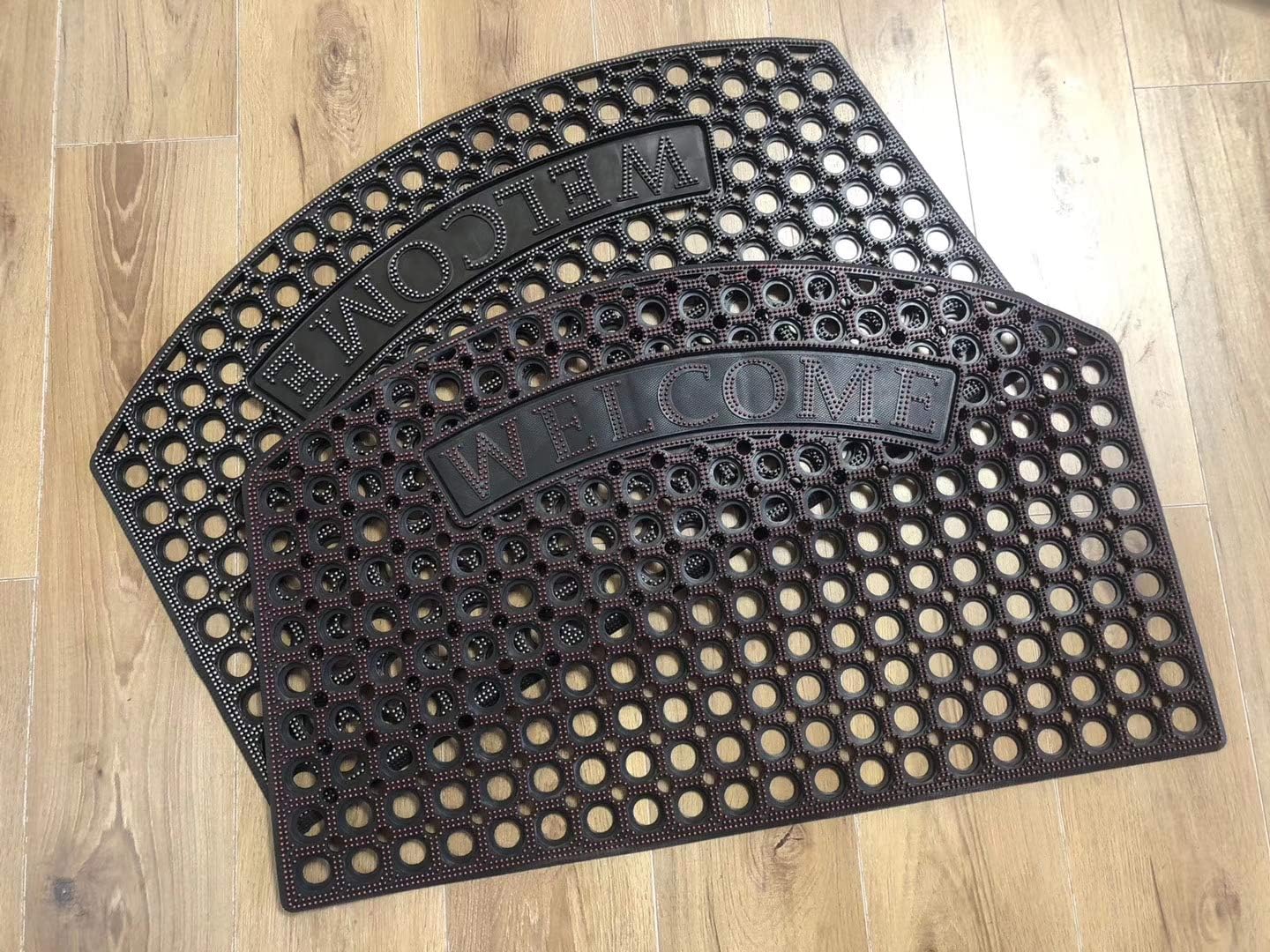 MATT RUBBER HEAVY 45X75 Ruff TUFF Anti-Slip Outdoor Welcome Mat, Non-Skid Plastic Floor Mat for Patio, Garden, Entryway