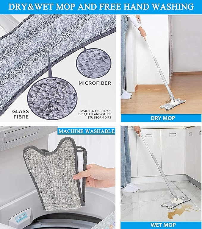 Rotating Mop 360 Spin Twist Mop Water Mop Floor Cleaning Easy Bucket Dust Magic Microfiber Mop Electric Broom Cleaning Mop, Floor Cleaning, Microfiber, Electric Broom