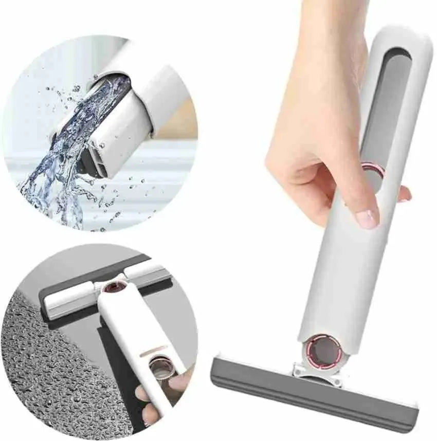 Portable Mini Mop Mini Squeeze Mop Folding Car Window Wall Cleaner Mini Sponge Mop Car Cleaning Mop | Mini Mop Self Squeeze Mini Mop Cleaner for Kitchen Floor Cleaner Mop, Plastic