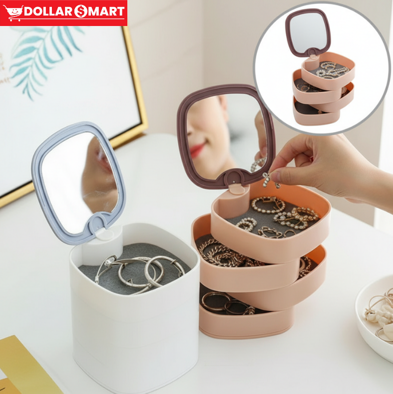 Close-up of the 360° Rotating Jewel Organiser's rotating feature