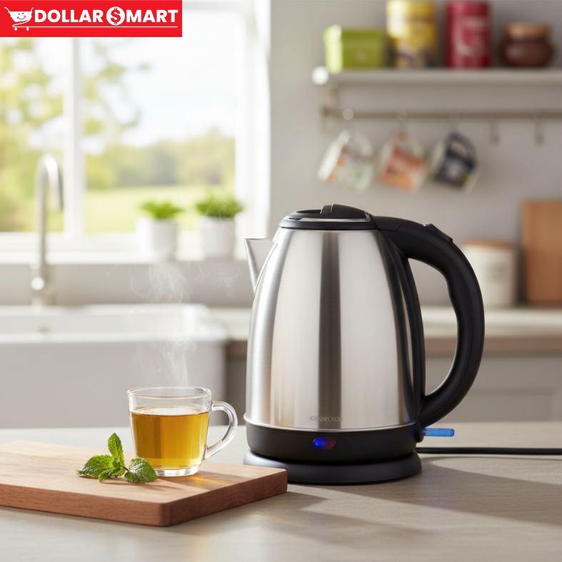 KENWOOD Stainless Steel Electric Kettle – 1000W Fast Boil, Auto Shut-Off