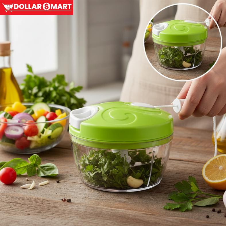 Mini Speedy Chopper Manual Hand Pull Vegetable & Meat Mini Turbo Cutter