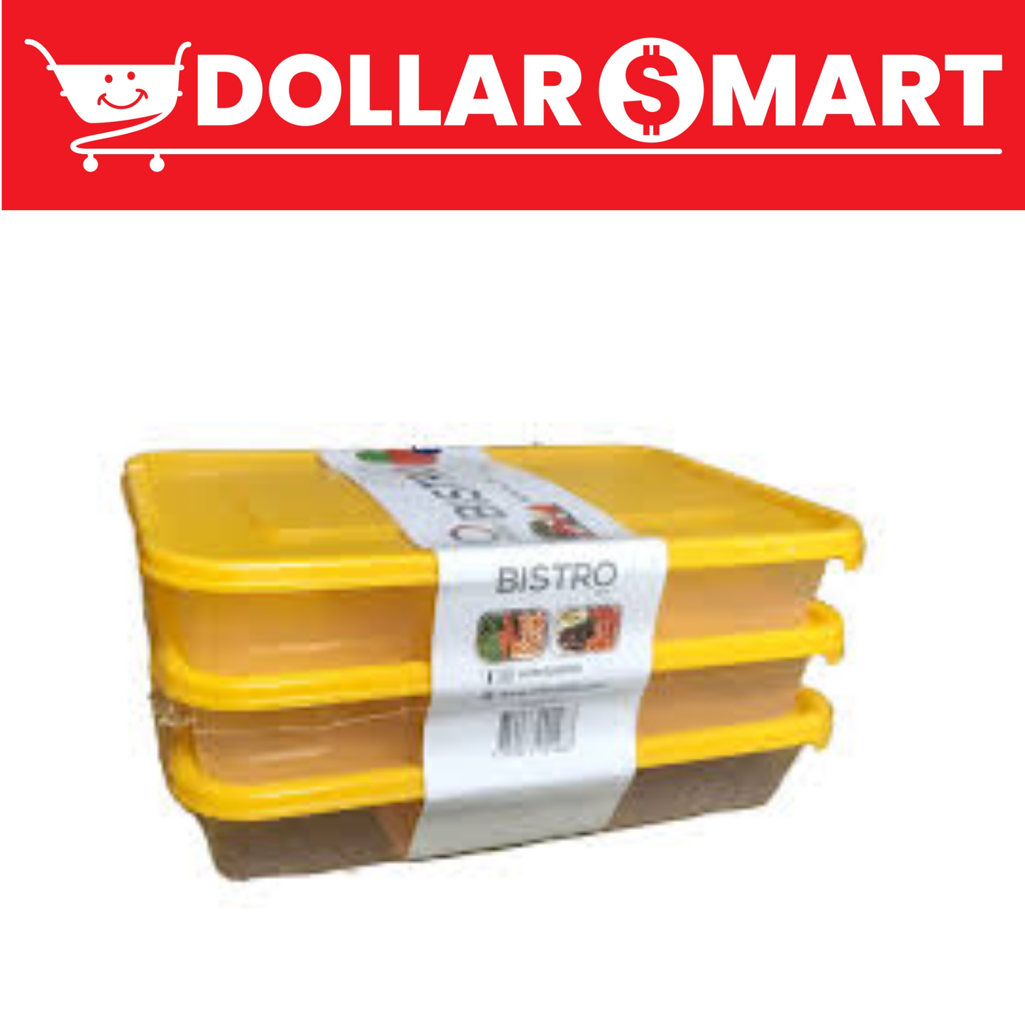 Bistro Plastic Container Pack Of 3