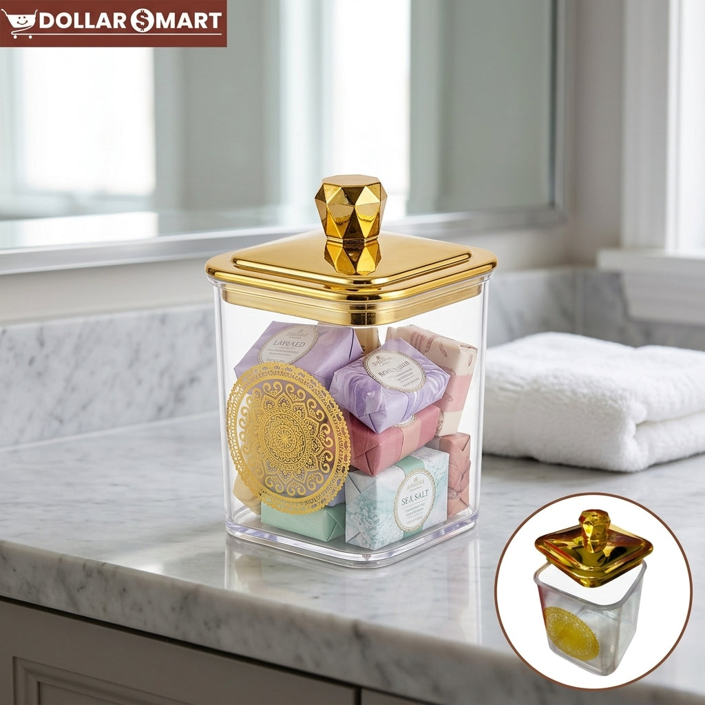 Jar With Golden Lid