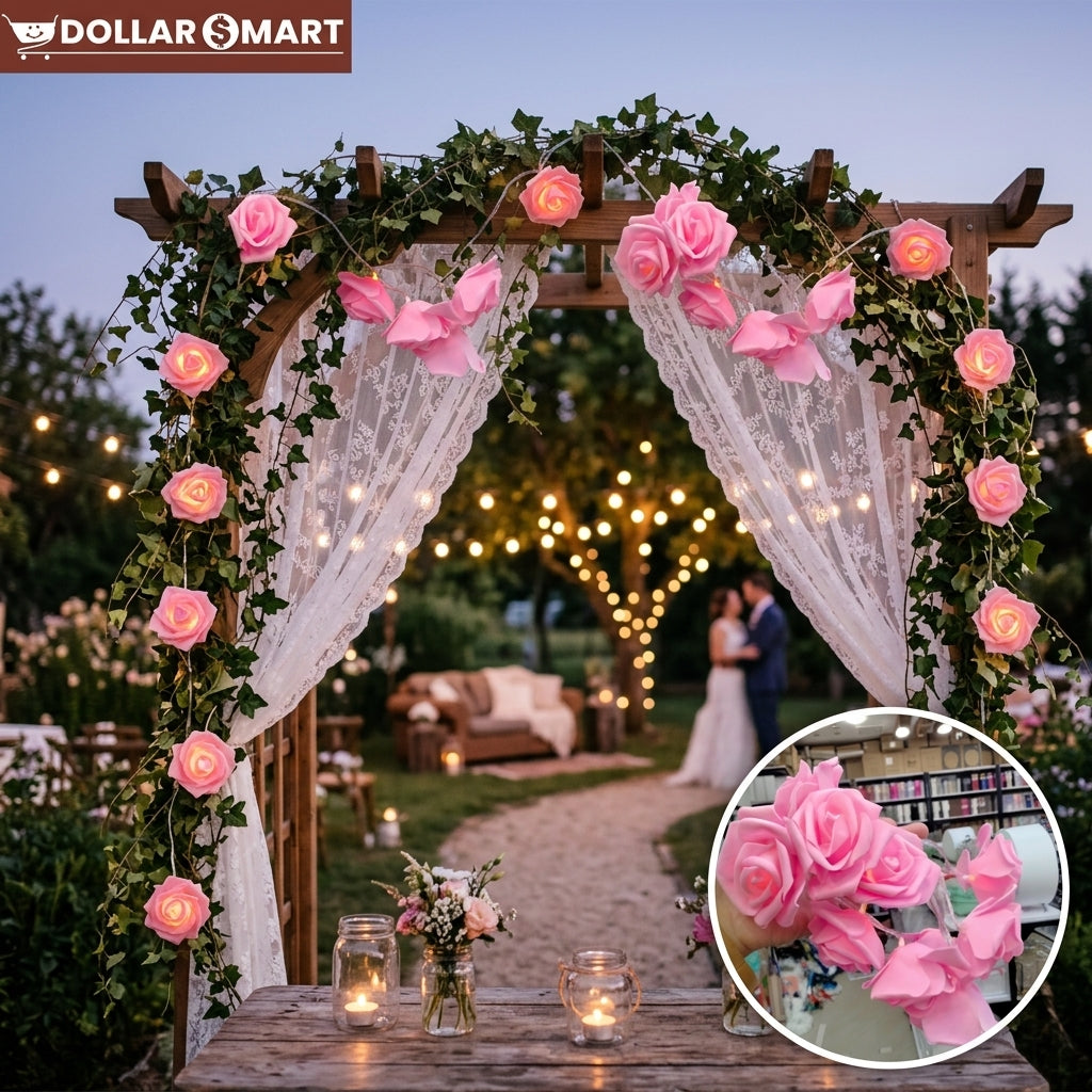 Rose Fairy Lights - Dollar$ Mart