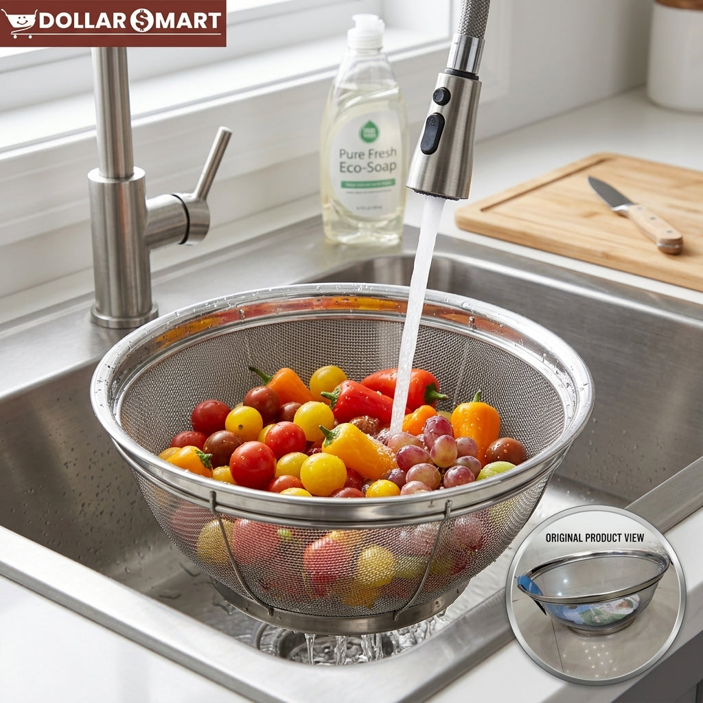SS Strainer Round - Dollar$ Mart