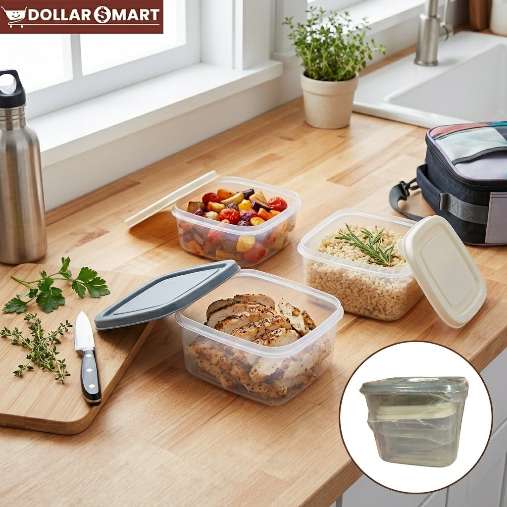 Airtight Food Container set of 3 - Dollar$ Mart