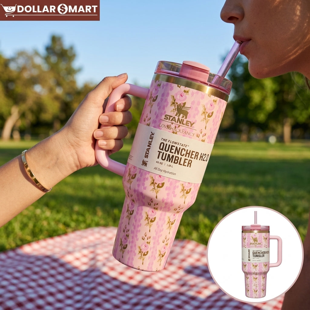 Printed Flower Tumbler