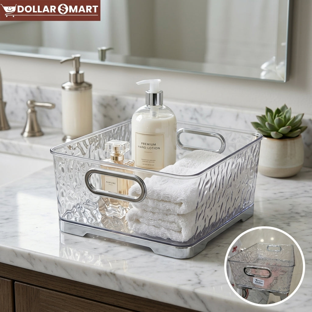 Acrylic Basket Sliver edges Medium