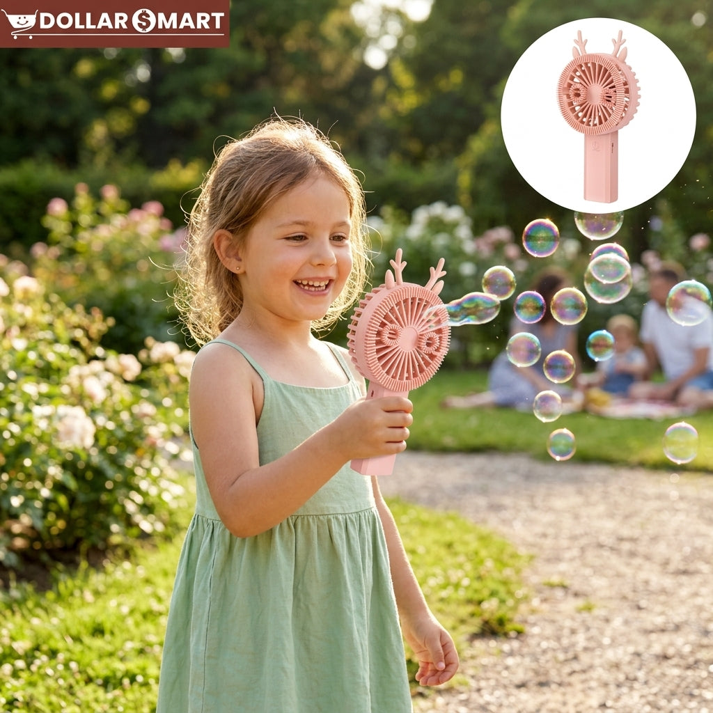 Bubble mini Fan Rechargeable