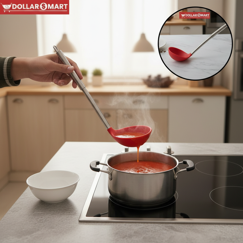 Angle Large Spoon With Steel handle