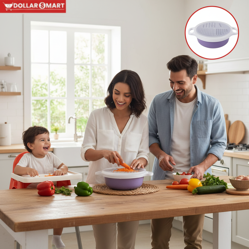 Multi-functional grater bowl for shredding, slicing, grating, and shredding various vegetables