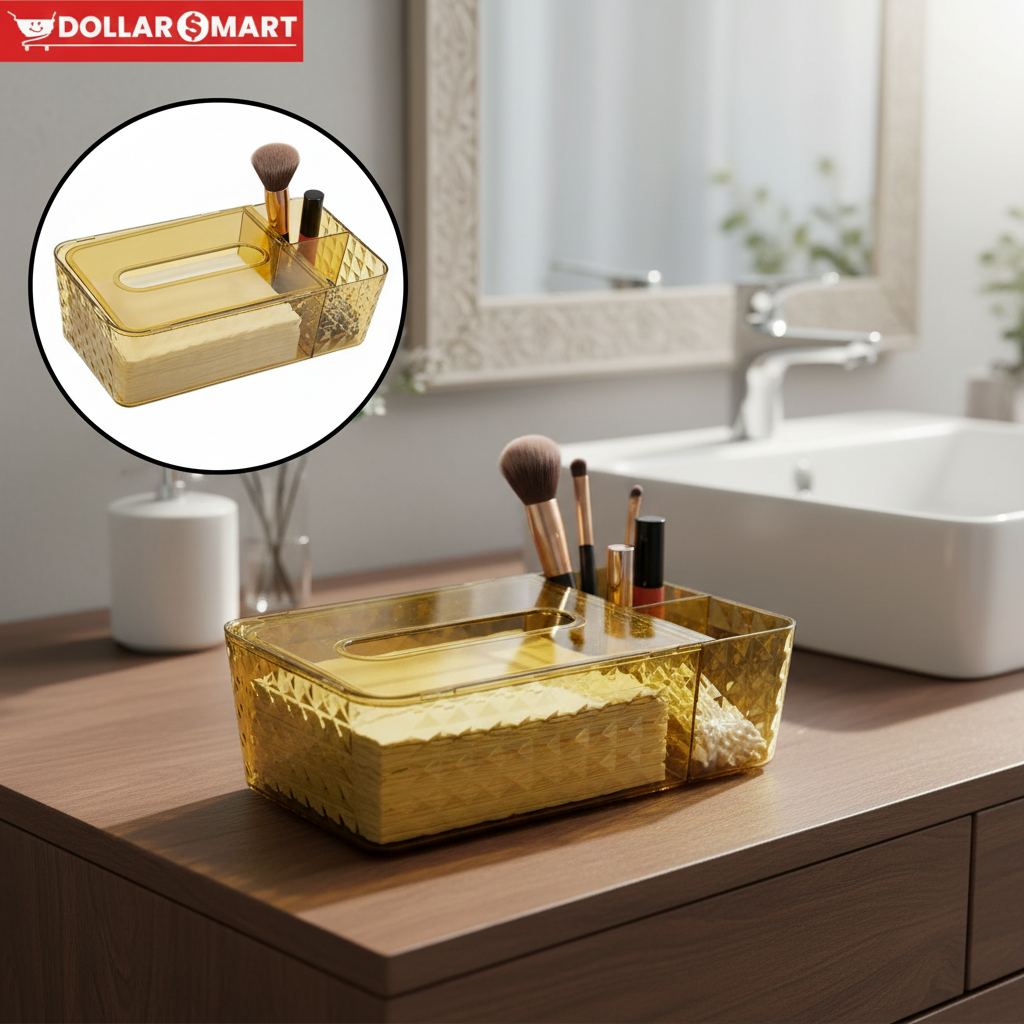 Acrylic Tissue box and organizer - Dollar$ Mart