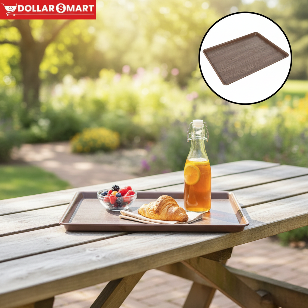 plastic wood style tray