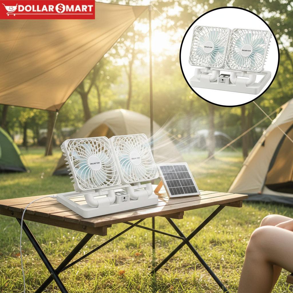 Dual Solar charging Fan