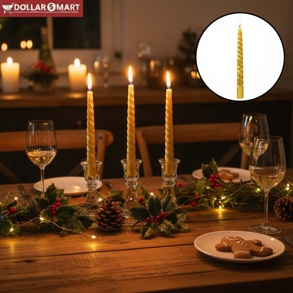 Golden Candle 2 pcs