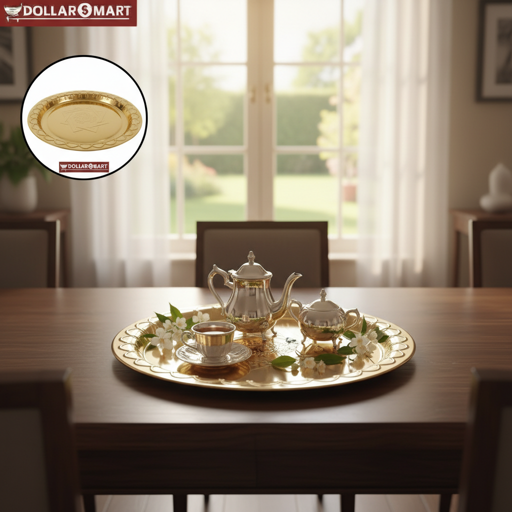 Golden Tray Round Small