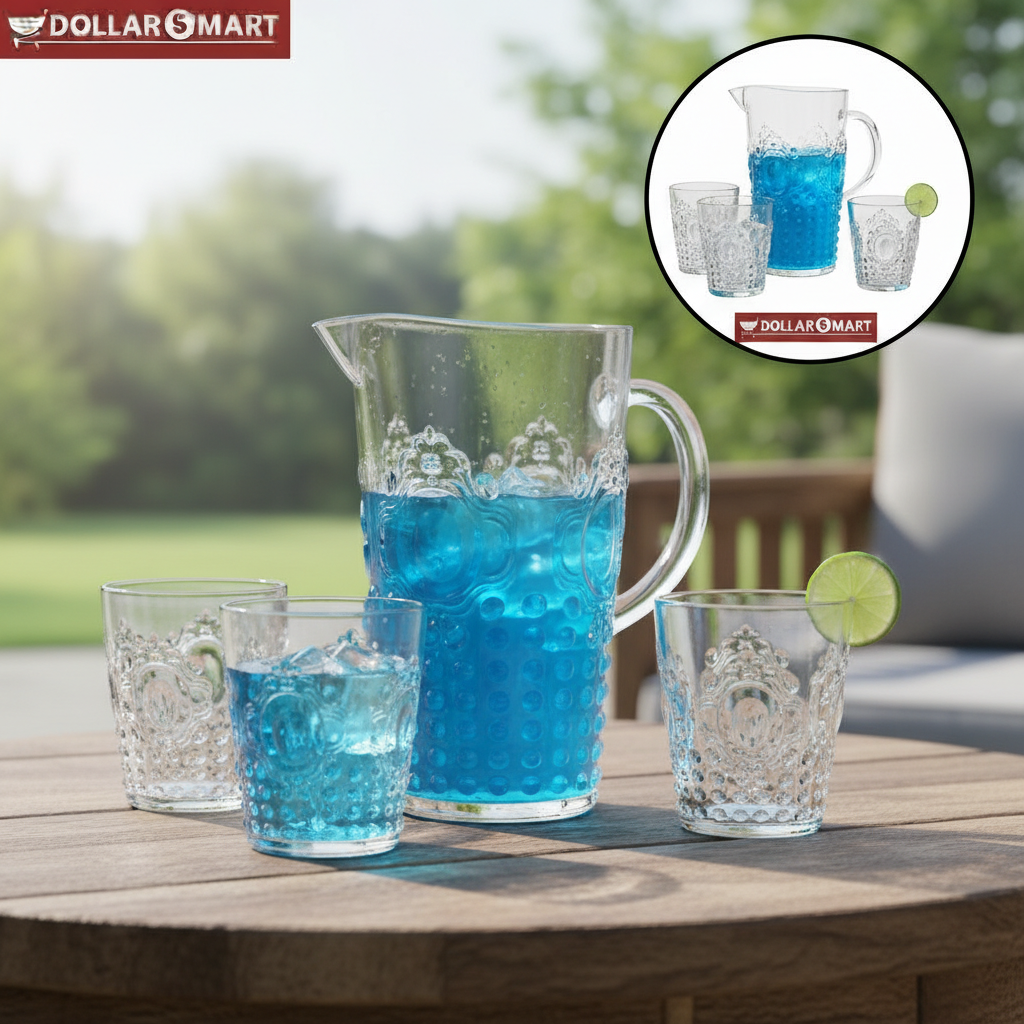 Crystal Jug with 6 Glass