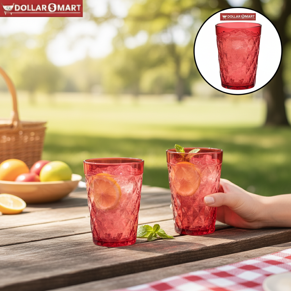 Diamond Plastic Glasses 2 pcs