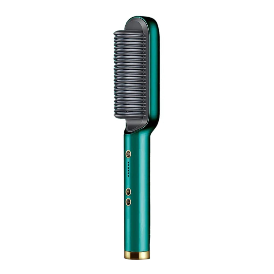 Random Color Hair Straightener Brush Curling Comb 2 In 1 Hair Hot Comb Anti-Scald Hair Straightener Brush For Girls Electric Heated Hair Styler Tool, Travel, Professional Salon at Home
