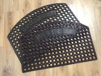 MATT RUBBER HEAVY 45X75 Ruff TUFF Anti-Slip Outdoor Welcome Mat, Non-Skid Plastic Floor Mat for Patio, Garden, Entryway