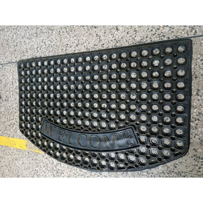 MATT RUBBER HEAVY 45X75 Ruff TUFF Anti-Slip Outdoor Welcome Mat, Non-Skid Plastic Floor Mat for Patio, Garden, Entryway