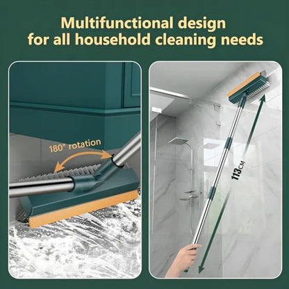 SHERICE 3 in 1 Cleaning Brush with Wiper | Double Sided Scrubber Brush with Long Handle Cleaning, Brush, Wiper, Double Sided, Scrubber, Long Handle