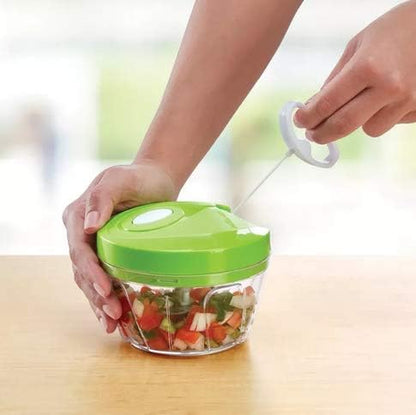Mini Speedy Chopper Manual Hand Pull Vegetable & Meat Mini Turbo Cutter