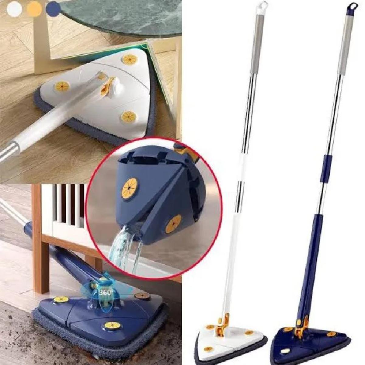 °360 Rotating Triangle Twister Mop: Effortlessly Clean with Triangular Mop Head, Auto-twisting Water Feature for Easy Cleaning