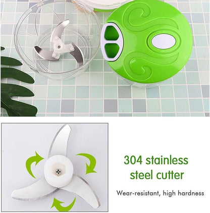Mini Speedy Chopper Manual Hand Pull Vegetable & Meat Mini Turbo Cutter
