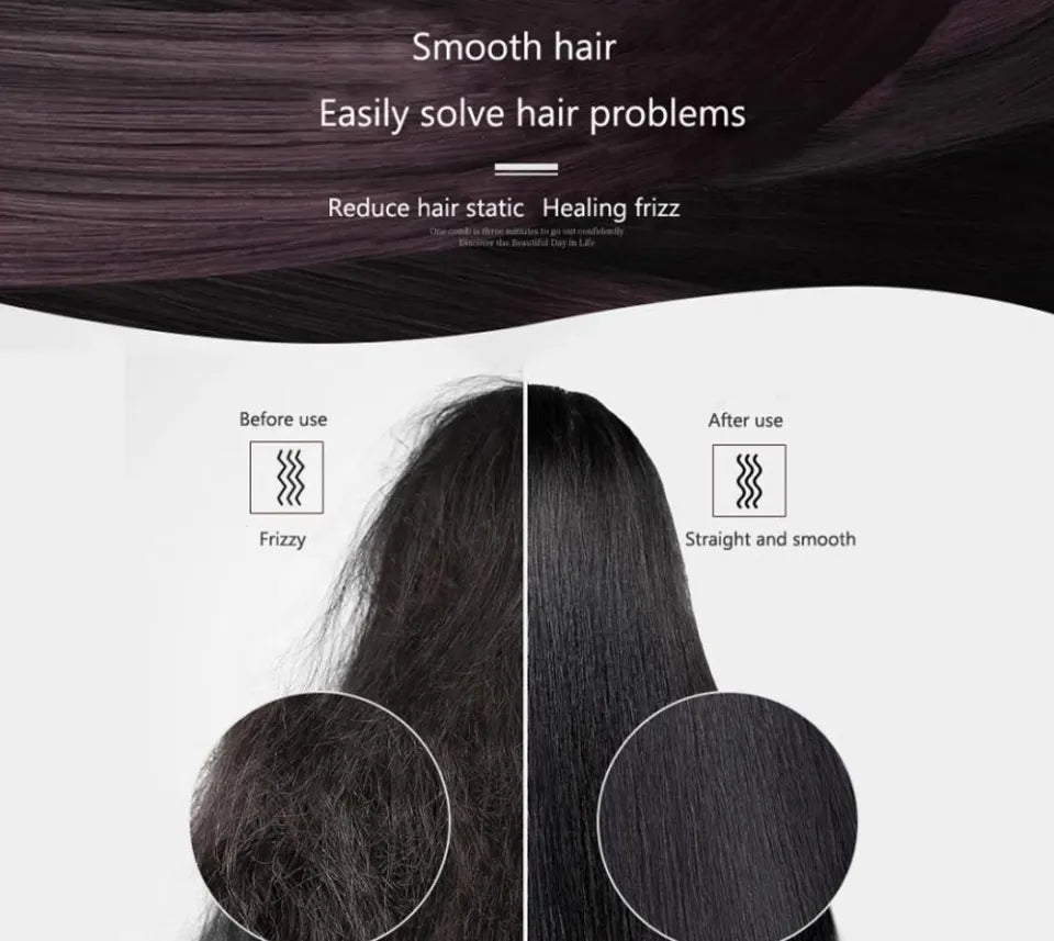 Random Color Hair Straightener Brush Curling Comb 2 In 1 Hair Hot Comb Anti-Scald Hair Straightener Brush For Girls Electric Heated Hair Styler Tool, Travel, Professional Salon at Home