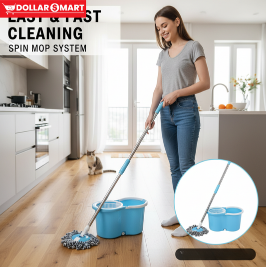 360 Rotating Floor Cleaning Easy Bucket Microfiber Mop