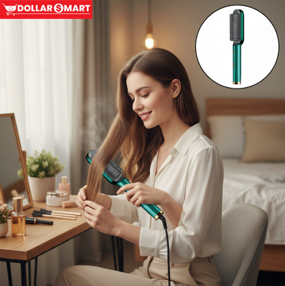 Hair Straightener Brush Curling Comb 2 In 1 Hair Hot Comb