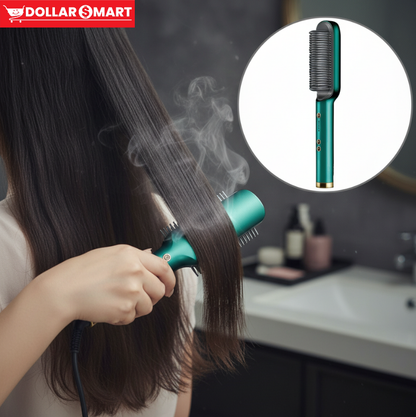 Hair Straightener Brush Curling Comb 2 In 1 Hair Hot Comb