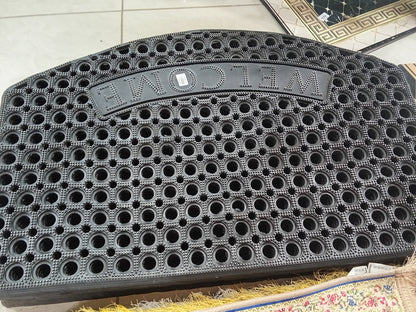 MATT RUBBER HEAVY 45X75 Ruff TUFF Anti-Slip Outdoor Welcome Mat, Non-Skid Plastic Floor Mat for Patio, Garden, Entryway