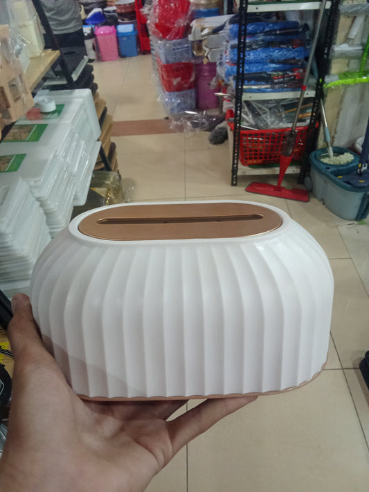 Elegant Striped Tissue Box - Stylish &amp; Durable