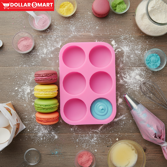 6-Cavity Oval Silicone Soap Mold for soap making