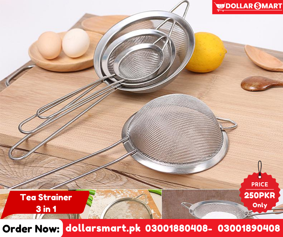 Steel Tea Strainer - Pack of 3