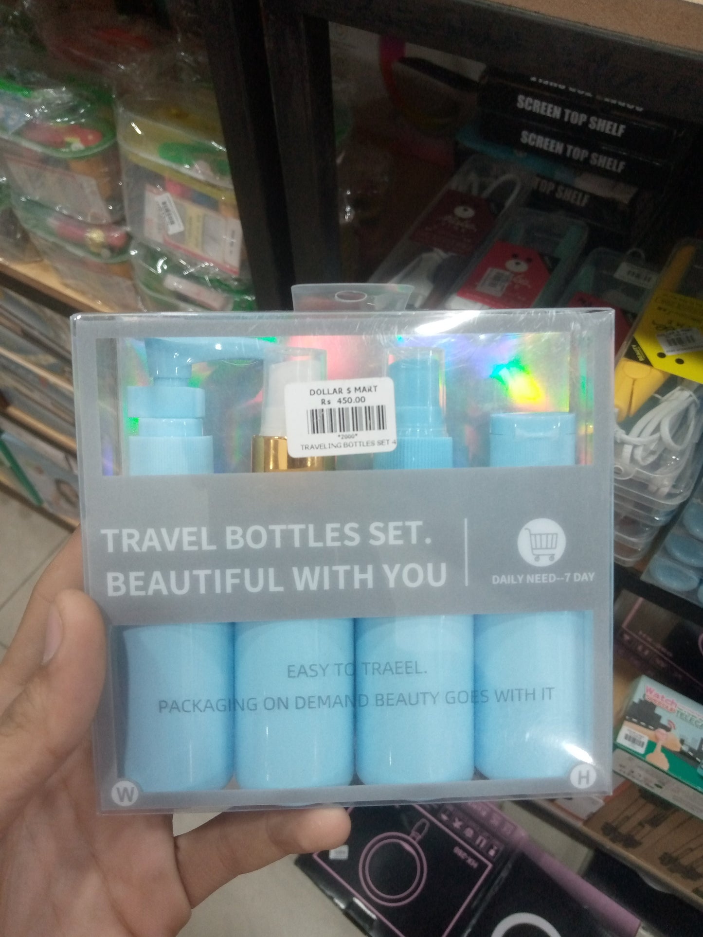 TRAVELING BOTTLES SET 4 PCS