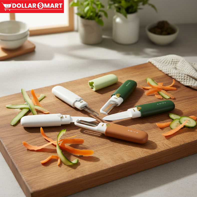 2-in-1 Peeler and Cutter Fruit Knife in use, Pakistan