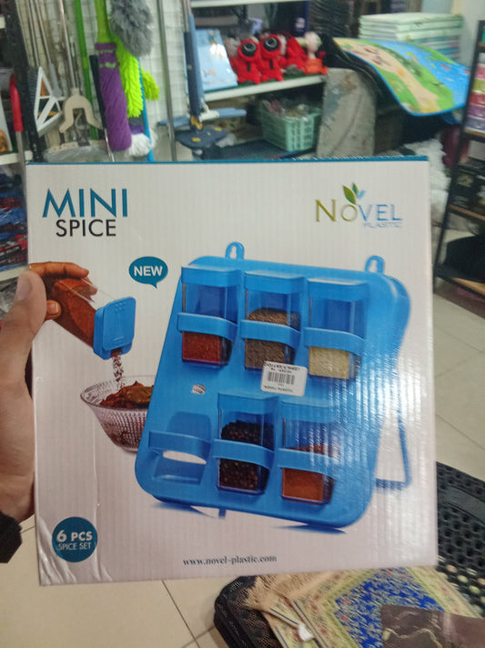 Novel Plastic Mini Spice Rack 6PCS - Compact Spice Organizer