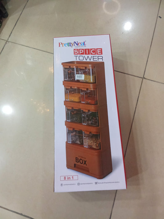 Pretty Neat Spice Tower 9 IN 1 - Space-Saving Spice Organizer