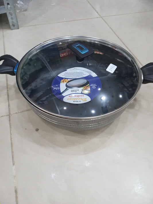 Non-Stick Karahi with Lid 32CM - Large & Durable Cookware for Family Meals