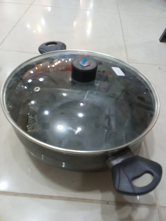 Non-Stick Karahi with Lid 28CM - Versatile Cookware for Home & Kitchen