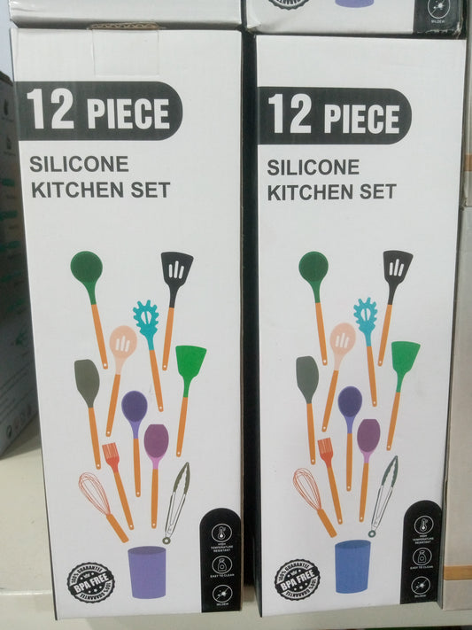 Silicon Kitchen Set 12PCS - Non-Toxic Tools