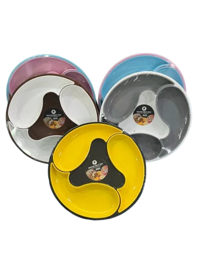 Dolphin Design Plastic Serving Tray – Durable Multi-Use Party Serveware for Food, Lightweight Kitchen & Dining Tray with Elegant Marine Motif