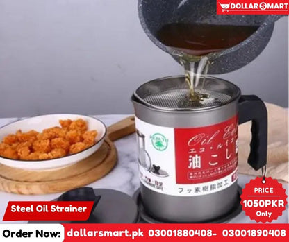 Oil Strainer Jar -  Stainless Steel Oil Strainer
