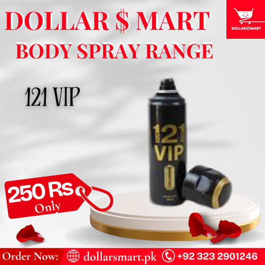 121 VIP Body Spray – 200ml Perfume for Men