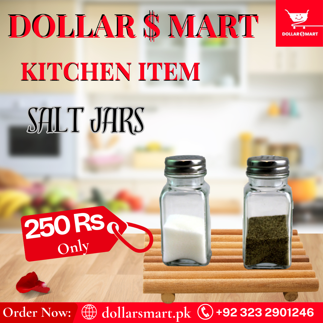 Salt and Pepper Shaker Crystal Plastic jar pack of 2 Dispenser Namak Dani Spice Dispenser Set - Cut Crystal - Large Beautifully Shakers